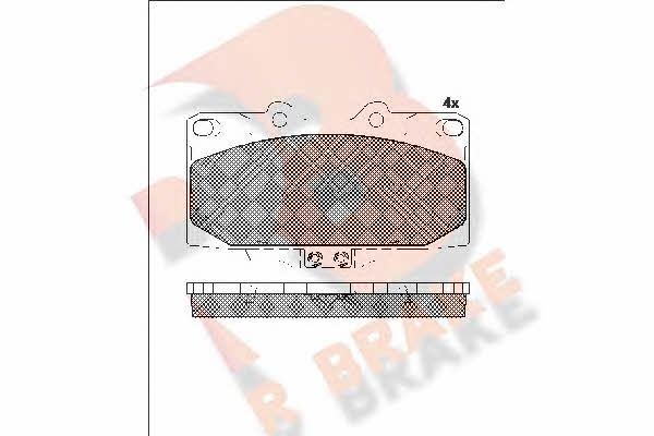 R Brake RB1733-203 Brake Pad Set, disc brake RB1733203