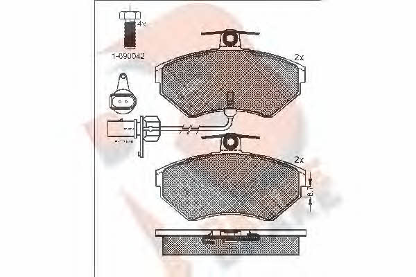 R Brake RB1157-203 Brake Pad Set, disc brake RB1157203