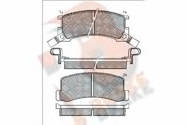 R Brake RB0613 Brake Pad Set, disc brake RB0613