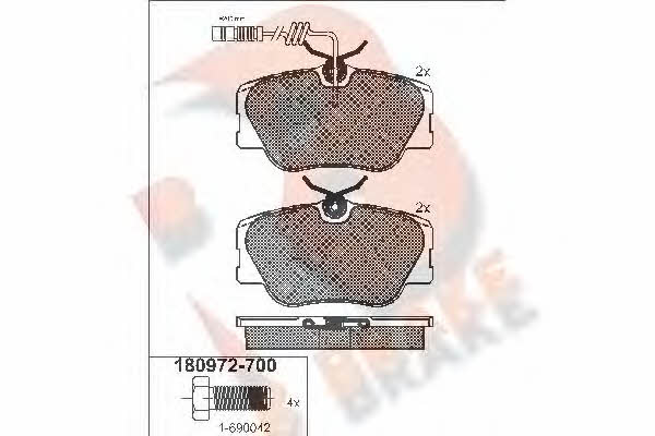 R Brake RB0972-700 Brake Pad Set, disc brake RB0972700