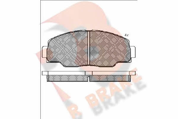 R Brake RB1008 Brake Pad Set, disc brake RB1008