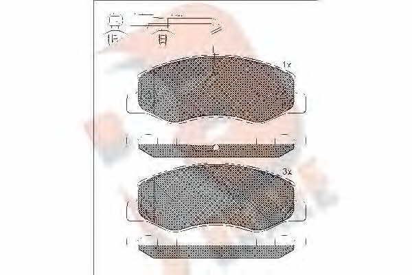 R Brake RB2000 Brake Pad Set, disc brake RB2000