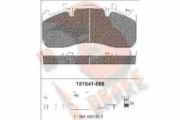 R Brake RB1841 G Brake Pad Set, disc brake RB1841G