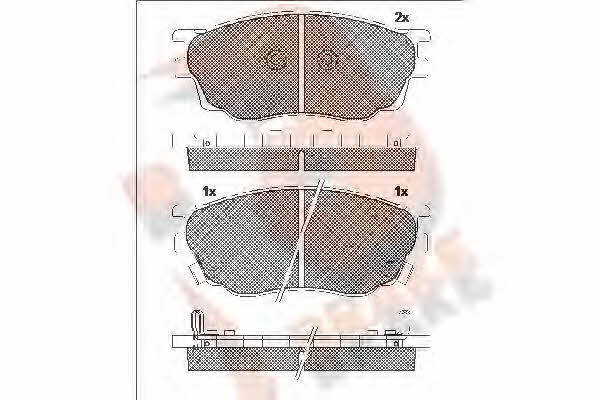 R Brake RB1542 Brake Pad Set, disc brake RB1542