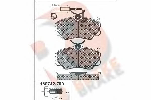 R Brake RB0742-700 Brake Pad Set, disc brake RB0742700