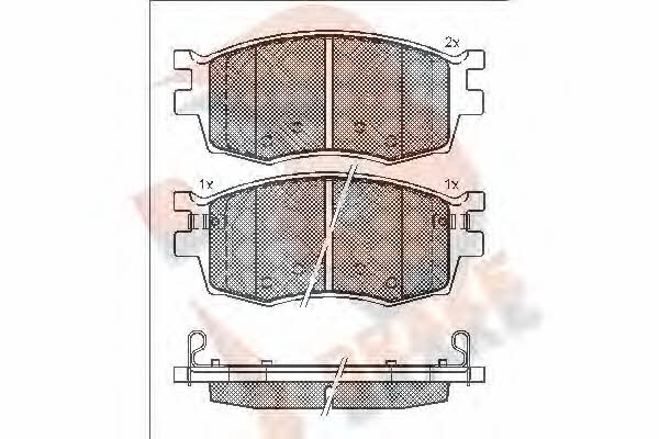 R Brake RB1711 Brake Pad Set, disc brake RB1711