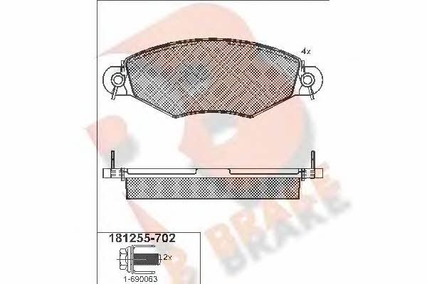 R Brake RB1255-702 Brake Pad Set, disc brake RB1255702