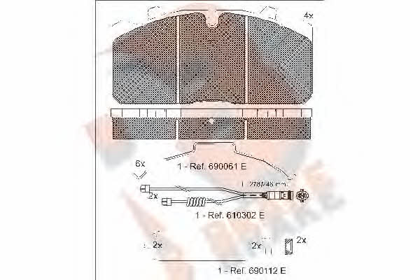 R Brake RB1253-120 Brake Pad Set, disc brake RB1253120