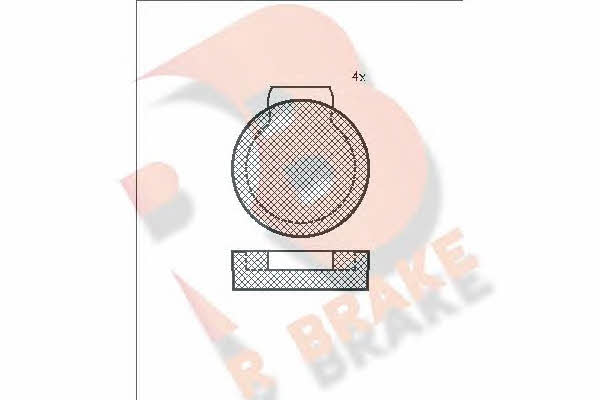 R Brake RB0202 Brake Pad Set, disc brake RB0202
