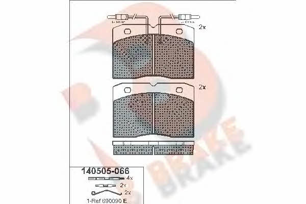 R Brake RB0505-066 Brake Pad Set, disc brake RB0505066