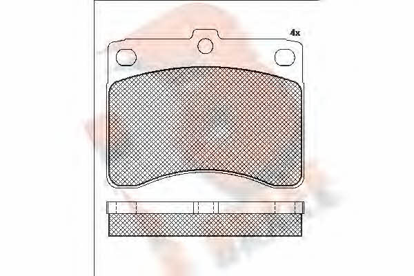 R Brake RB0725 Brake Pad Set, disc brake RB0725