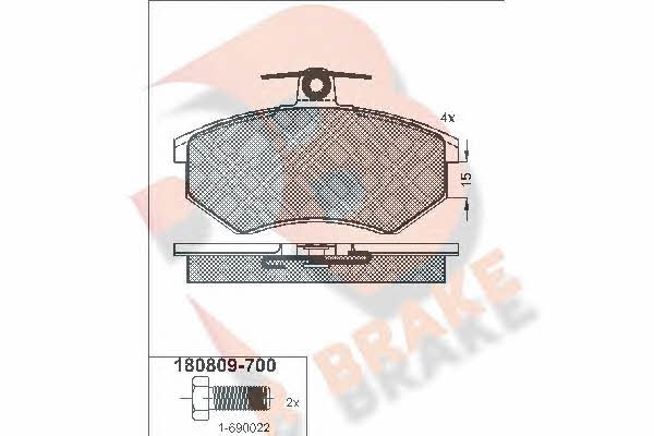 R Brake RB0809-700 Brake Pad Set, disc brake RB0809700