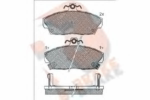 R Brake RB0860 Brake Pad Set, disc brake RB0860