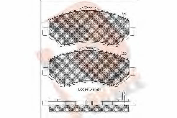 R Brake RB1908-201 Brake Pad Set, disc brake RB1908201