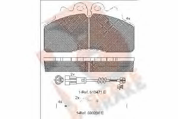 R Brake RB1958-117 Brake Pad Set, disc brake RB1958117