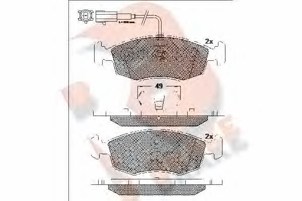 R Brake RB2033 Brake Pad Set, disc brake RB2033