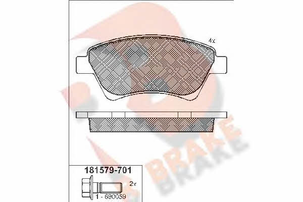 R Brake RB1579-701 Brake Pad Set, disc brake RB1579701