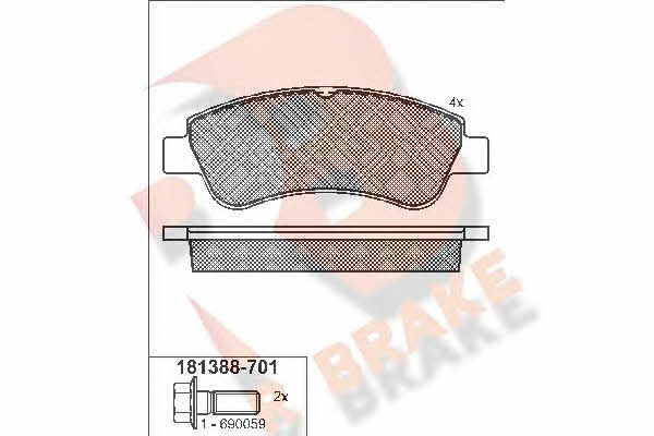 R Brake RB1388-701 Brake Pad Set, disc brake RB1388701