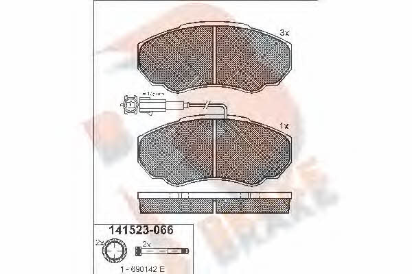 R Brake RB1523 Brake Pad Set, disc brake RB1523