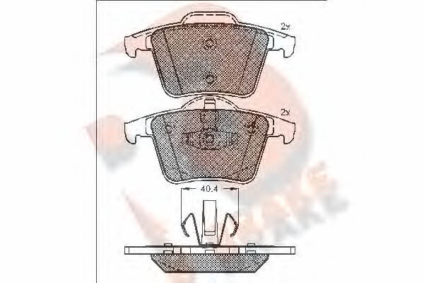 R Brake RB1612 Brake Pad Set, disc brake RB1612