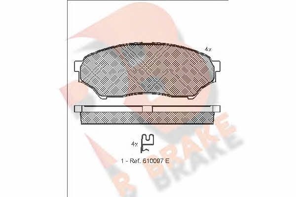 R Brake RB1443 Brake Pad Set, disc brake RB1443