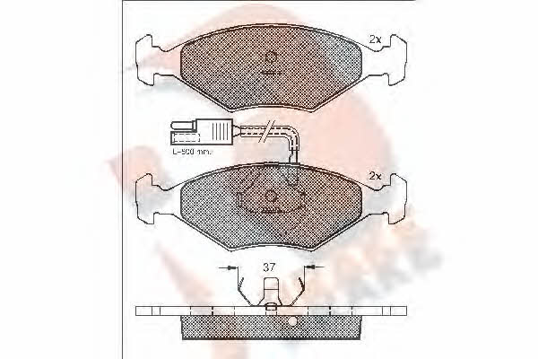 R Brake RB0927 Brake Pad Set, disc brake RB0927