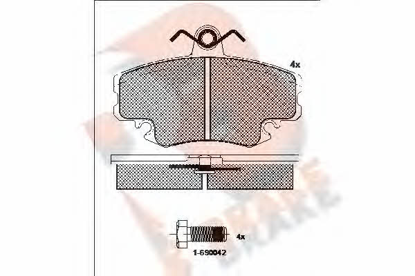 R Brake RB0993-204 Brake Pad Set, disc brake RB0993204