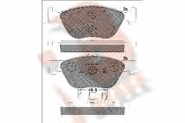 R Brake RB1125-203 Brake Pad Set, disc brake RB1125203