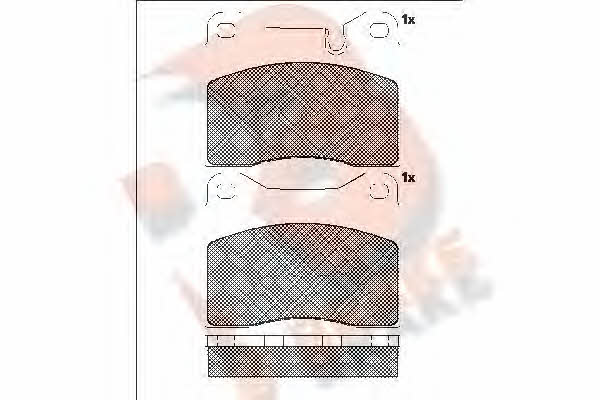 R Brake RB1240 Brake Pad Set, disc brake RB1240