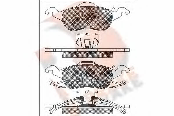 R Brake RB1264 Brake Pad Set, disc brake RB1264