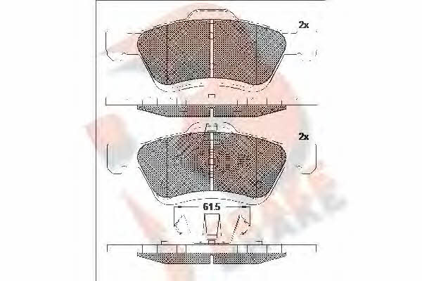 R Brake RB2030 Brake Pad Set, disc brake RB2030