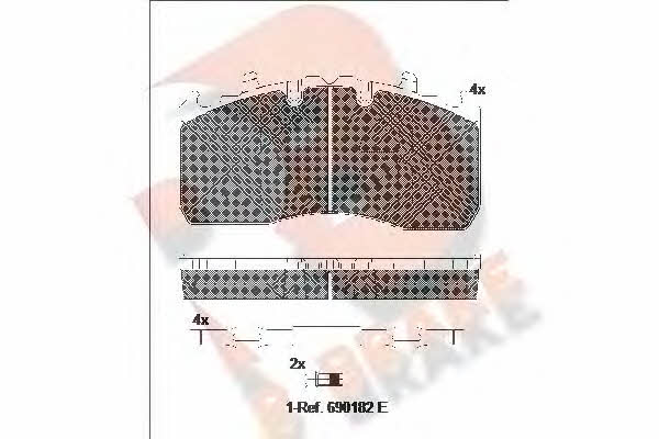 R Brake RB2122-066 Brake Pad Set, disc brake RB2122066