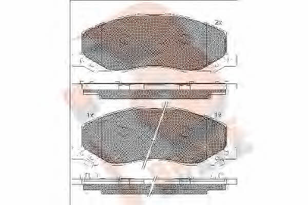 R Brake RB1927 Brake Pad Set, disc brake RB1927