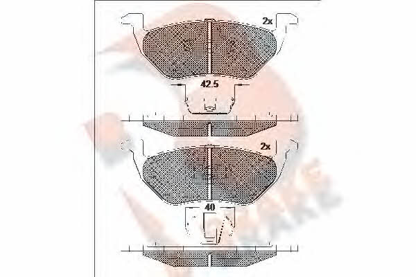 R Brake RB2031 Brake Pad Set, disc brake RB2031