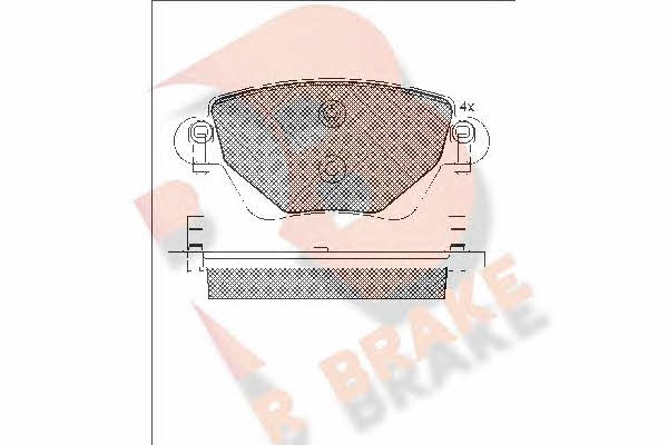 R Brake RB1381 Brake Pad Set, disc brake RB1381