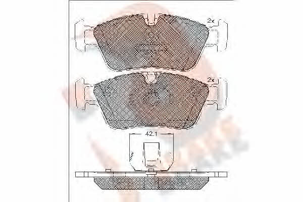 R Brake RB1295 Brake Pad Set, disc brake RB1295