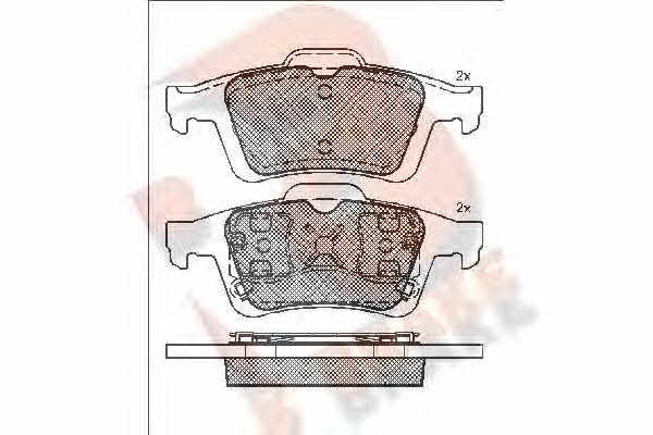 R Brake RB1743 Brake Pad Set, disc brake RB1743