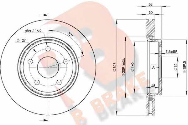 R Brake 78RBD29269 Front brake disc ventilated 78RBD29269