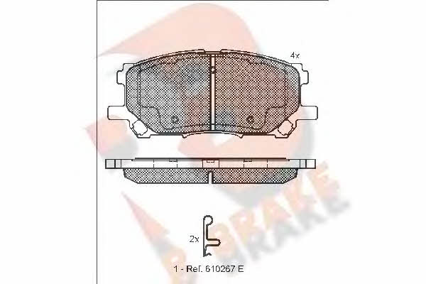 R Brake RB1584 Brake Pad Set, disc brake RB1584