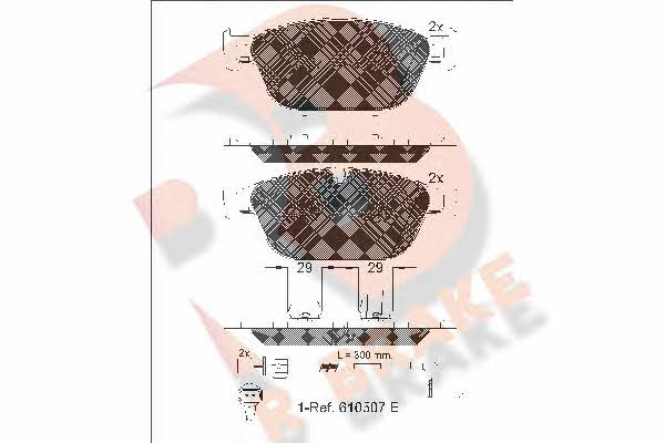 R Brake RB1994 Brake Pad Set, disc brake RB1994