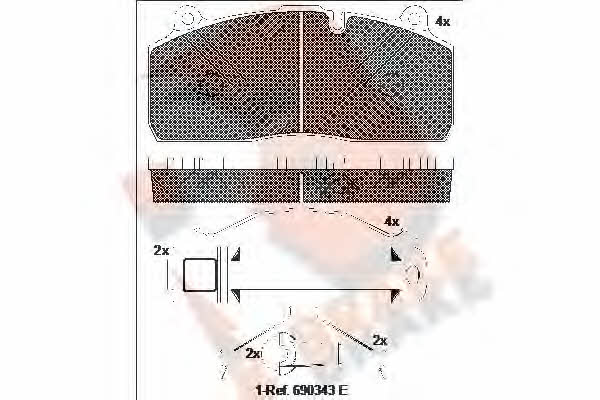 R Brake RB2150-208 Brake Pad Set, disc brake RB2150208