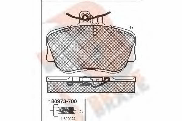 R Brake RB0973-700 Brake Pad Set, disc brake RB0973700