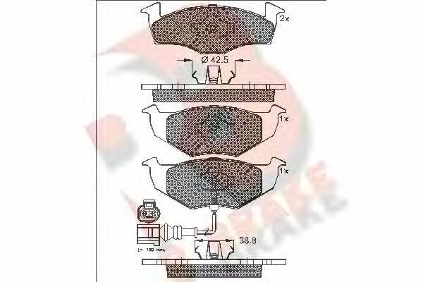 R Brake RB1590 Brake Pad Set, disc brake RB1590