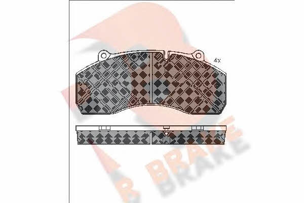 R Brake RB1423 Brake Pad Set, disc brake RB1423