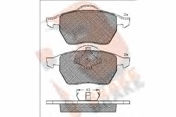 R Brake RB1131 Brake Pad Set, disc brake RB1131