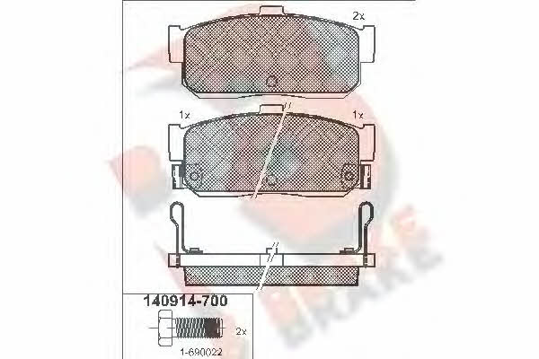 R Brake RB0914 Brake Pad Set, disc brake RB0914