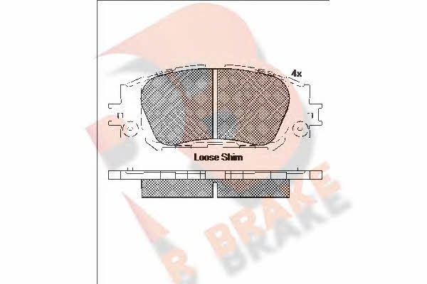 R Brake RB2172 Brake Pad Set, disc brake RB2172