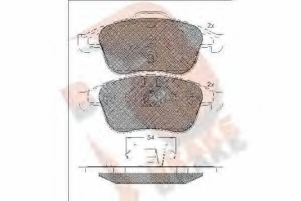 R Brake RB1918 Brake Pad Set, disc brake RB1918