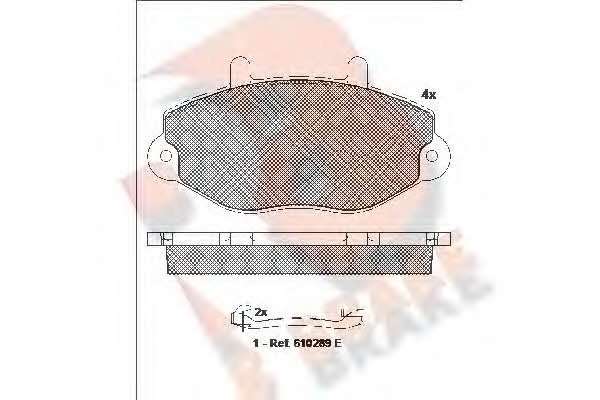 R Brake RB0897-203 Brake Pad Set, disc brake RB0897203