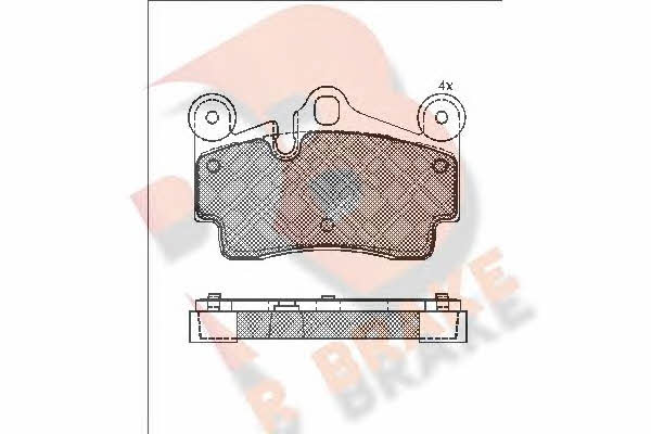 R Brake RB1611 Brake Pad Set, disc brake RB1611